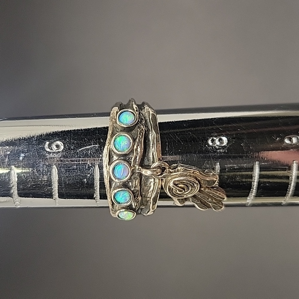 Or Paz Hamsa opal ring - Picture 5 of 7